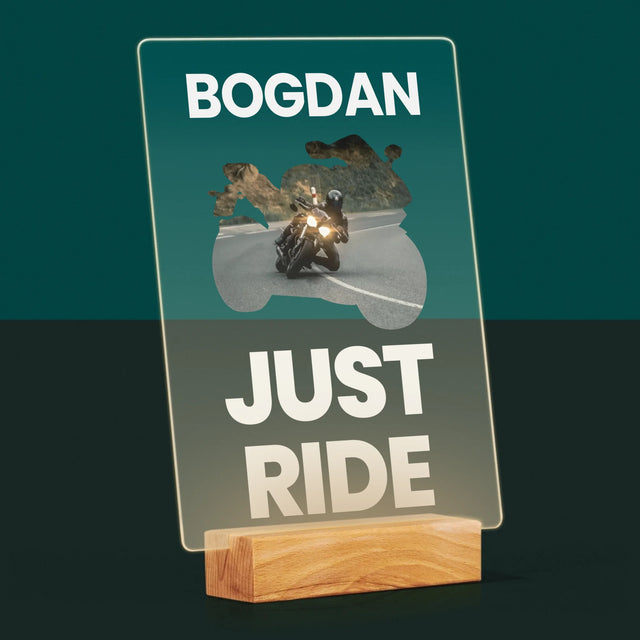Formă Din Fotografii: Just Ride - Imprimare Pe Sticlă Acrilică (Verticală)