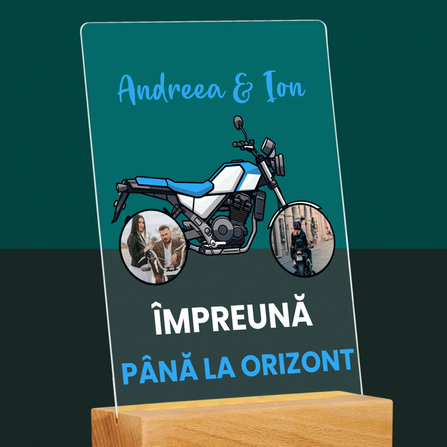 Colaj De Fotografii: Împreună Pînă La Orizont - Imprimare Pe Sticlă Acrilică (Verticală)