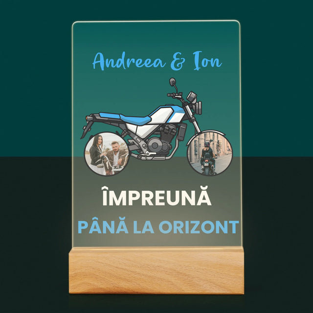Colaj De Fotografii: Împreună Pînă La Orizont - Imprimare Pe Sticlă Acrilică (Verticală)