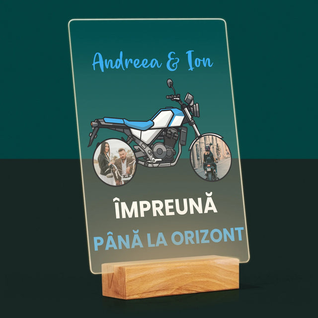 Colaj De Fotografii: Împreună Pînă La Orizont - Imprimare Pe Sticlă Acrilică (Verticală)