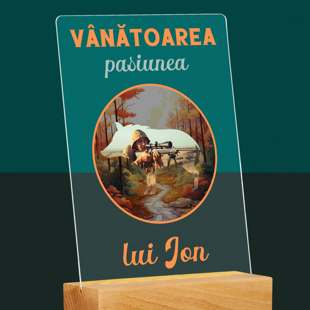 Fotografie Si Semnătură: Pasiune De Vânătoare - Imprimare Pe Sticlă Acrilică (Verticală)