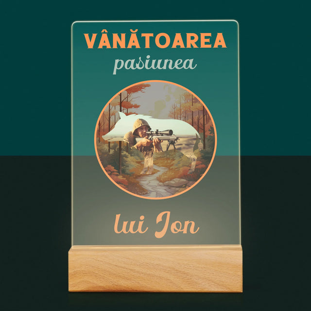 Fotografie Si Semnătură: Pasiune De Vânătoare - Imprimare Pe Sticlă Acrilică (Verticală)