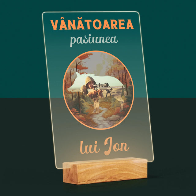 Fotografie Si Semnătură: Pasiune De Vânătoare - Imprimare Pe Sticlă Acrilică (Verticală)