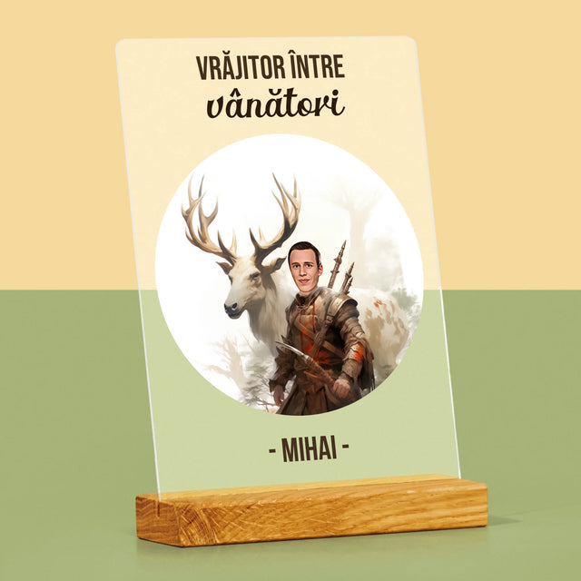 Personajul Tău: Vrăjitor Între Vânători - Imprimare Pe Sticlă Acrilică (Verticală)