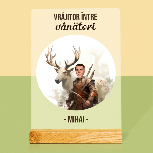 Personajul Tău: Vrăjitor Între Vânători - Imprimare Pe Sticlă Acrilică (Verticală)
