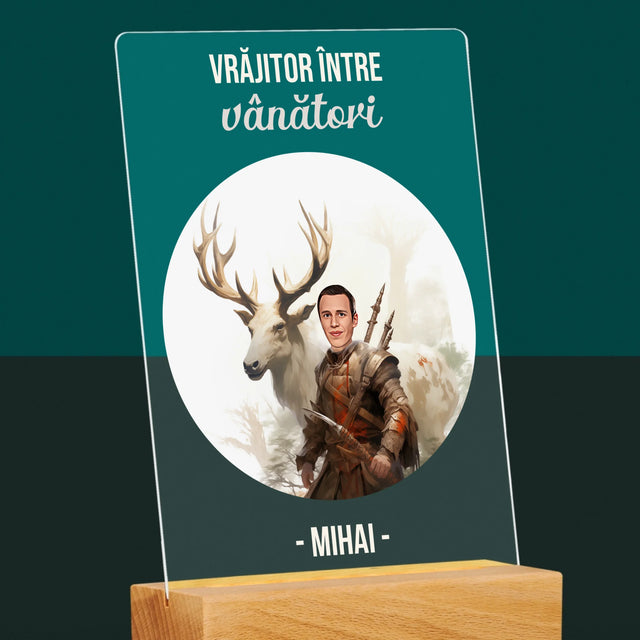 Personajul Tău: Vrăjitor Între Vânători - Imprimare Pe Sticlă Acrilică (Verticală)