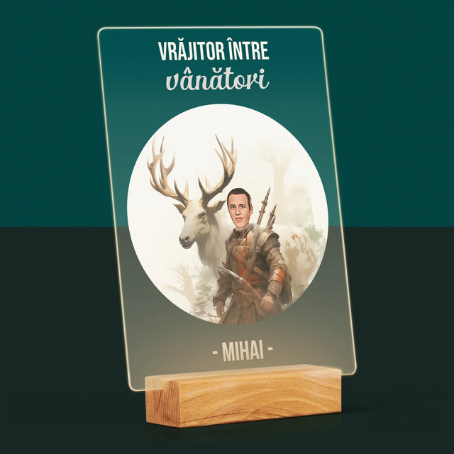 Personajul Tău: Vrăjitor Între Vânători - Imprimare Pe Sticlă Acrilică (Verticală)