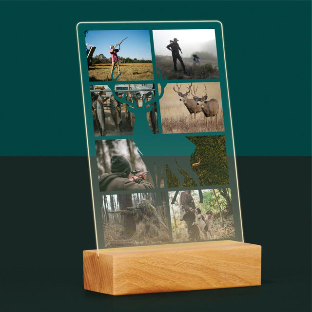Colaj De Fotografii: Vânător - Imprimare Pe Sticlă Acrilică (Verticală)