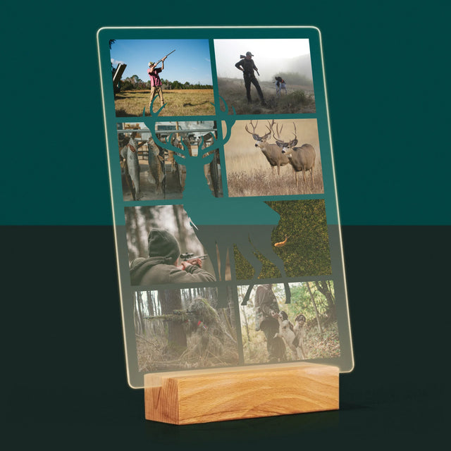 Colaj De Fotografii: Vânător - Imprimare Pe Sticlă Acrilică (Verticală)