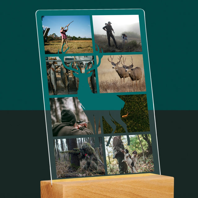 Colaj De Fotografii: Vânător - Imprimare Pe Sticlă Acrilică (Verticală)