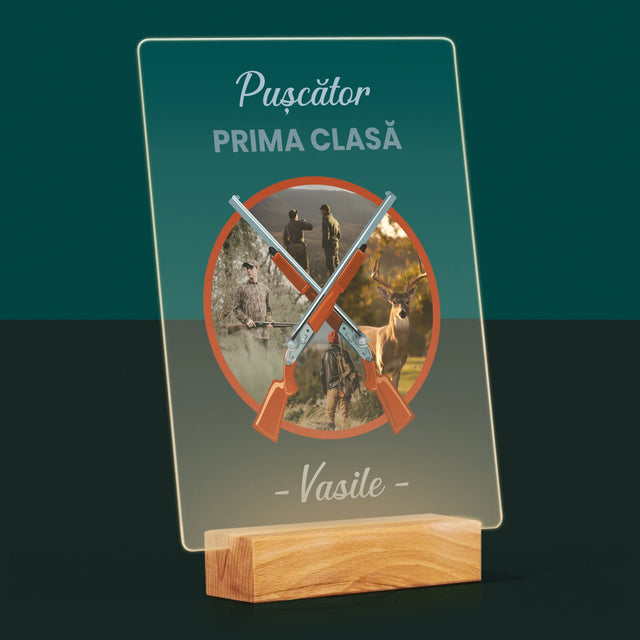 Colaj De Fotografii: Pușcător Prima Clasă - Imprimare Pe Sticlă Acrilică (Verticală)