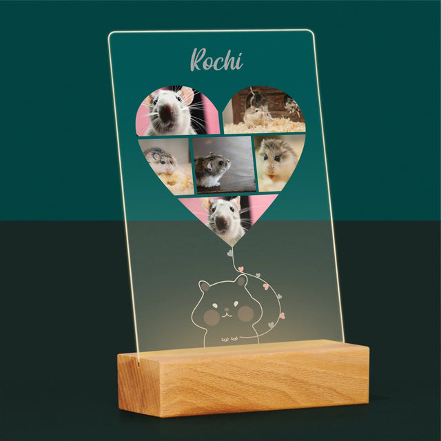 Colaj De Fotografii: Hamster - Imprimare Pe Sticlă Acrilică (Verticală)