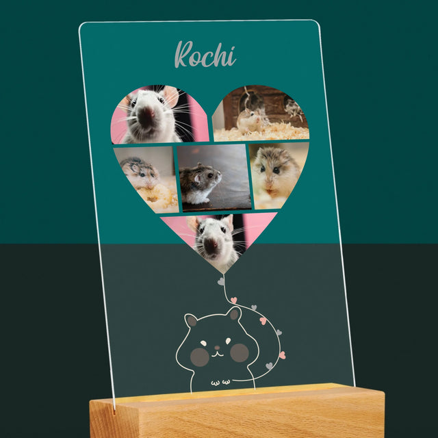 Colaj De Fotografii: Hamster - Imprimare Pe Sticlă Acrilică (Verticală)