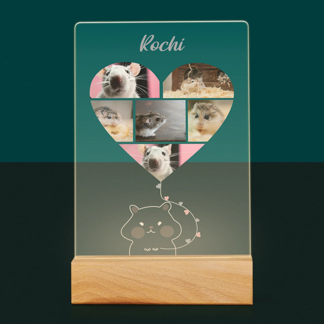 Colaj De Fotografii: Hamster - Imprimare Pe Sticlă Acrilică (Verticală)