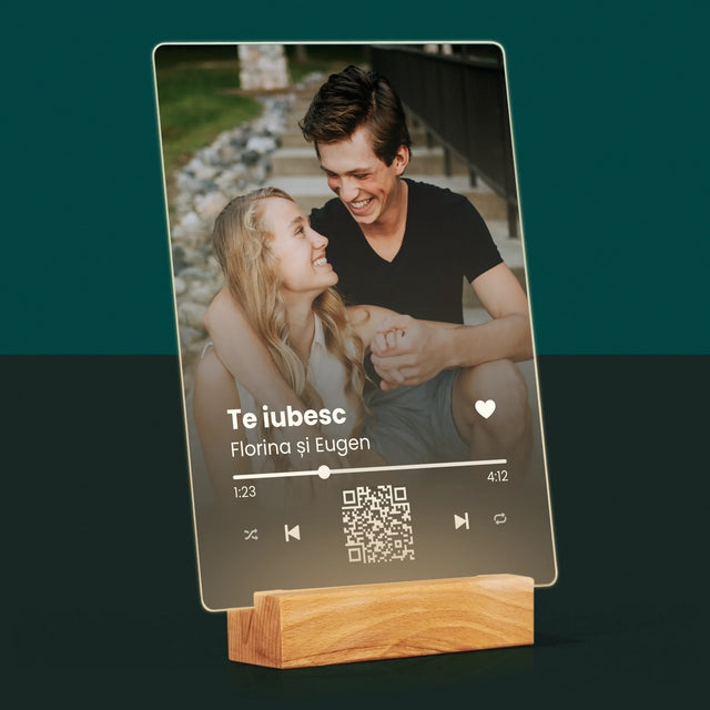 Fotografie Si Semnătură: Cântecul Vostru Cu Cod Qr - Imprimare Pe Sticlă Acrilică (Verticală)