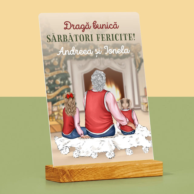 Creator De Personaj: Bunico, Sărbători Fericite - Imprimare Pe Sticlă Acrilică (Verticală)