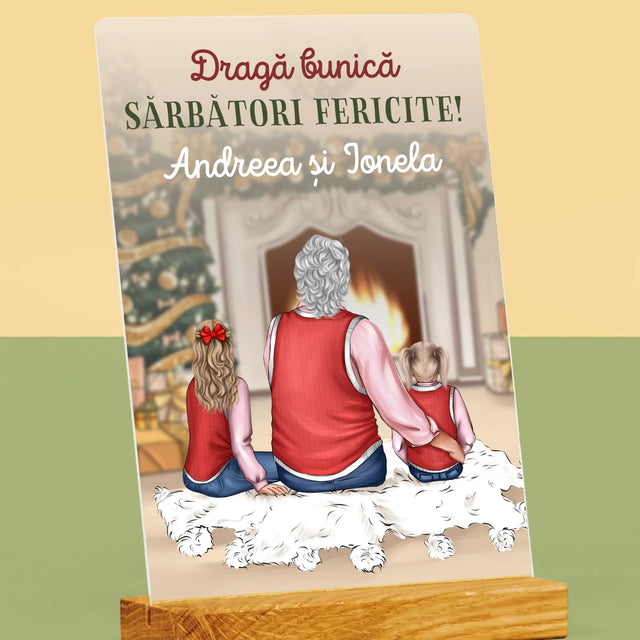 Creator De Personaj: Bunico, Sărbători Fericite - Imprimare Pe Sticlă Acrilică (Verticală)