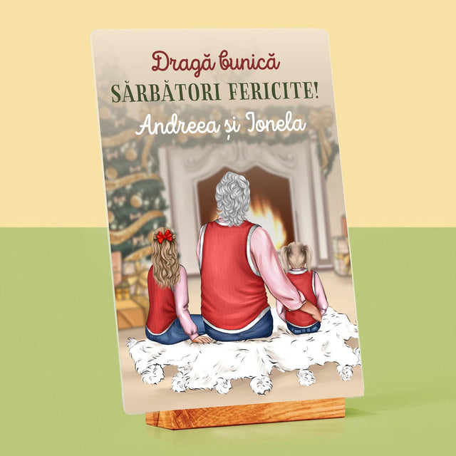 Creator De Personaj: Bunico, Sărbători Fericite - Imprimare Pe Sticlă Acrilică (Verticală)