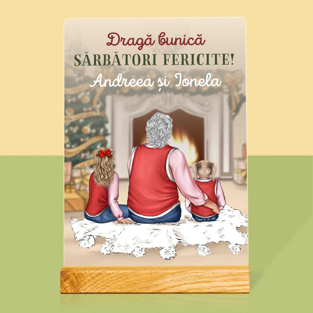 Creator De Personaj: Bunico, Sărbători Fericite - Imprimare Pe Sticlă Acrilică (Verticală)