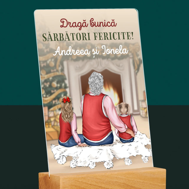 Creator De Personaj: Bunico, Sărbători Fericite - Imprimare Pe Sticlă Acrilică (Verticală)
