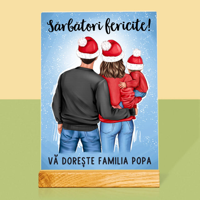 Creator De Personaj: Familia Sărbători - Imprimare Pe Sticlă Acrilică (Verticală)