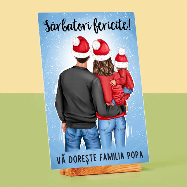 Creator De Personaj: Familia Sărbători - Imprimare Pe Sticlă Acrilică (Verticală)
