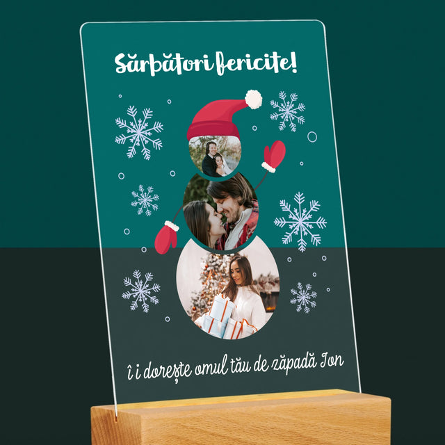 Formă Din Fotografii: Baba De Zăpadă - Imprimare Pe Sticlă Acrilică (Verticală)