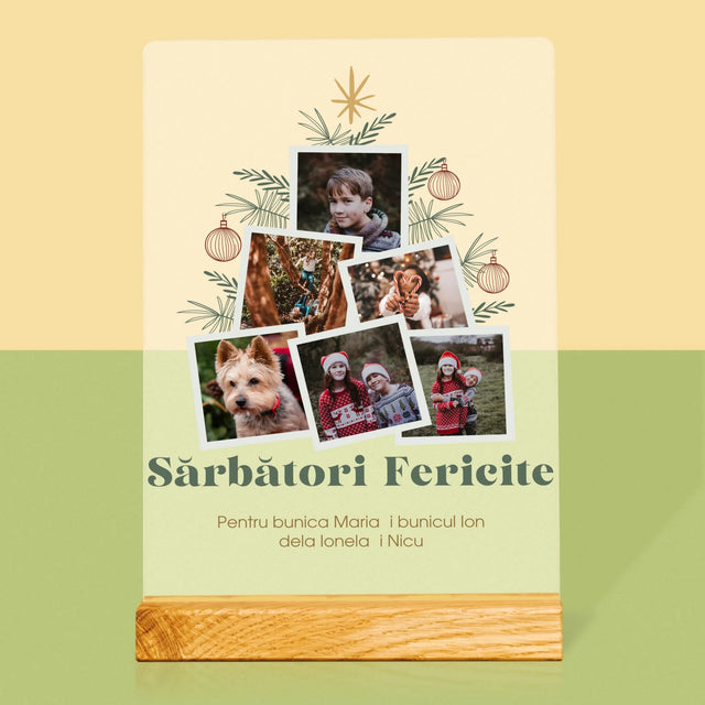 Colaj De Fotografii: Brad - Imprimare Pe Sticlă Acrilică (Verticală)