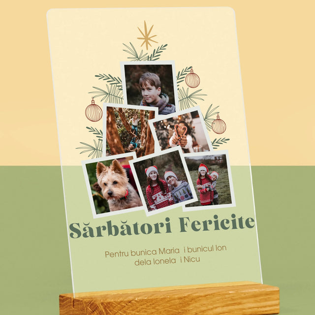 Colaj De Fotografii: Brad - Imprimare Pe Sticlă Acrilică (Verticală)