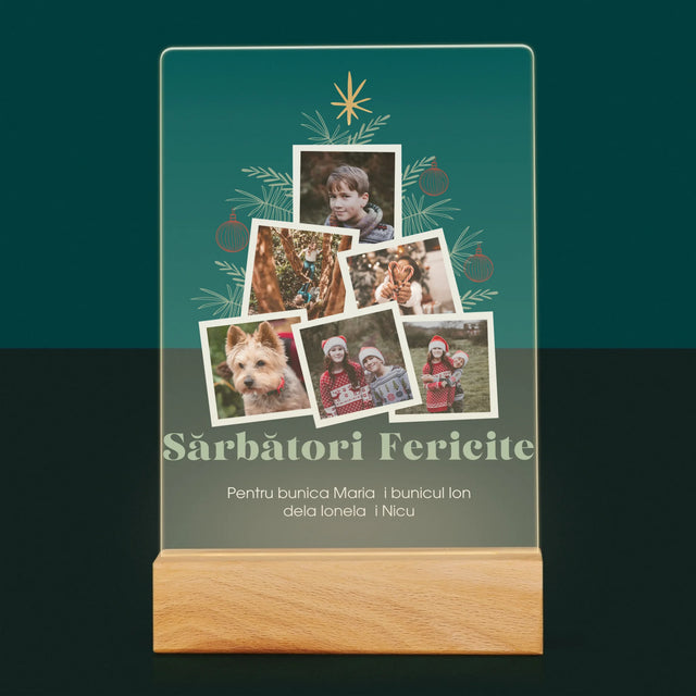 Colaj De Fotografii: Brad - Imprimare Pe Sticlă Acrilică (Verticală)