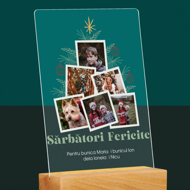 Colaj De Fotografii: Brad - Imprimare Pe Sticlă Acrilică (Verticală)