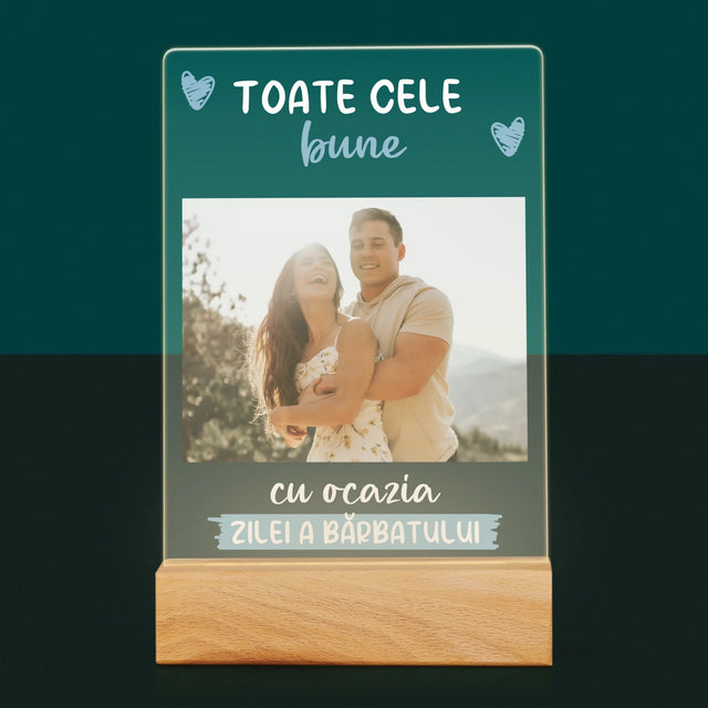 Fotografie Si Semnătură: Toate Cele Bune Cu Ocazia Zilei A Bărbatului - Imprimare Pe Sticlă Acrilică (Verticală)