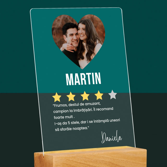 Fotografie Si Semnătură: Cel Mai Bun Băiat, Îl Recomand - Imprimare Pe Sticlă Acrilică (Verticală)