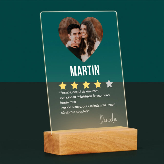 Fotografie Si Semnătură: Cel Mai Bun Băiat, Îl Recomand - Imprimare Pe Sticlă Acrilică (Verticală)