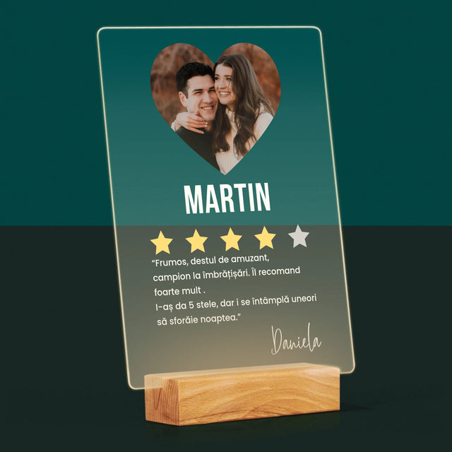 Fotografie Si Semnătură: Cel Mai Bun Băiat, Îl Recomand - Imprimare Pe Sticlă Acrilică (Verticală)