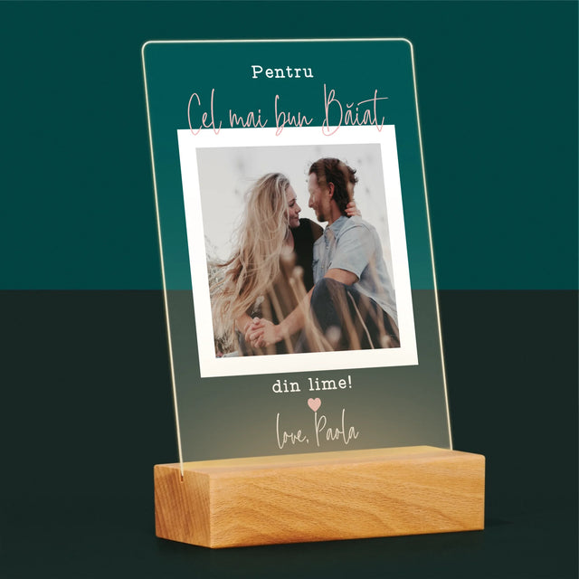 Fotografie Si Semnătură: Pentru Cel Mai Bun Băiat - Imprimare Pe Sticlă Acrilică (Verticală)