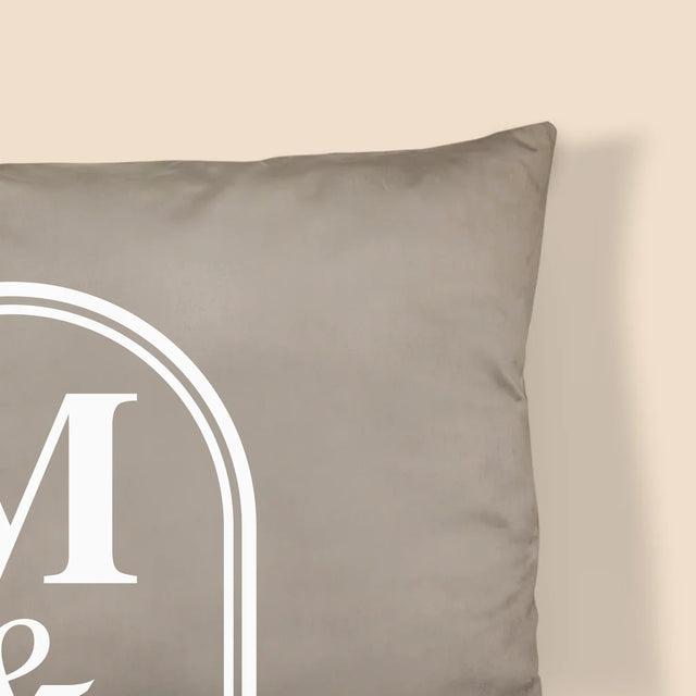 Monogramă: Inițiale Clasice - Pernă (Cu Fotografie)