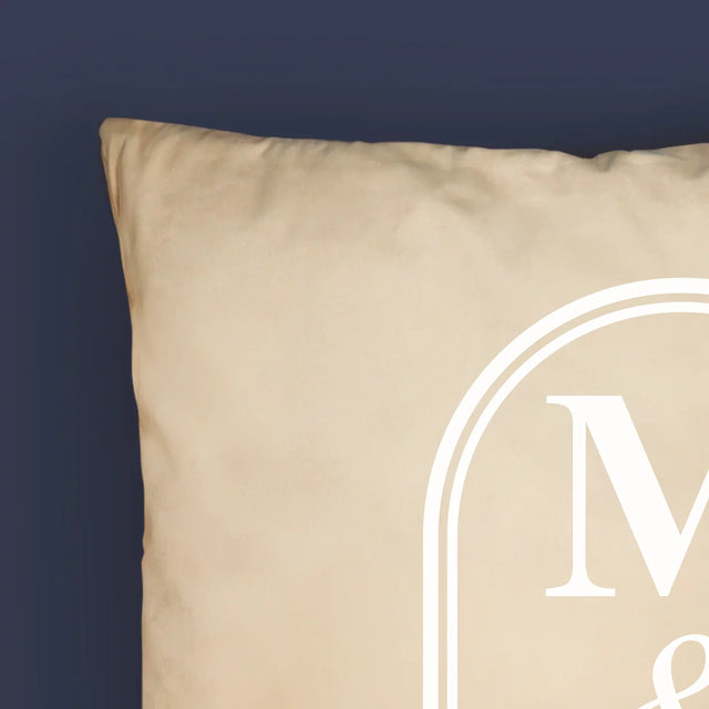 Monogramă: Inițiale Clasice - Pernă (Cu Fotografie)