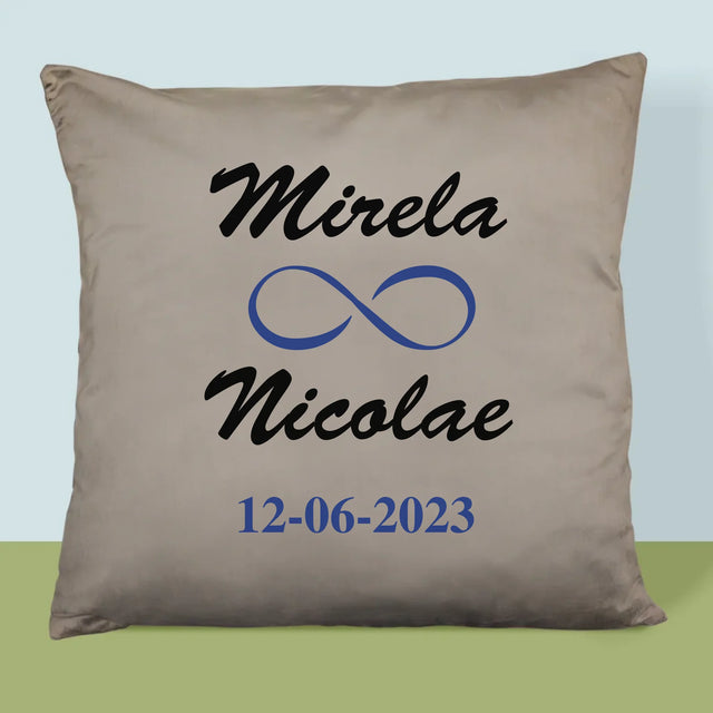 Monogramă: Nume Infinit - Pernă (Cu Fotografie)