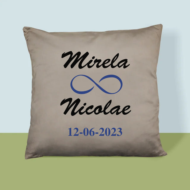 Monogramă: Nume Infinit - Pernă (Cu Fotografie)