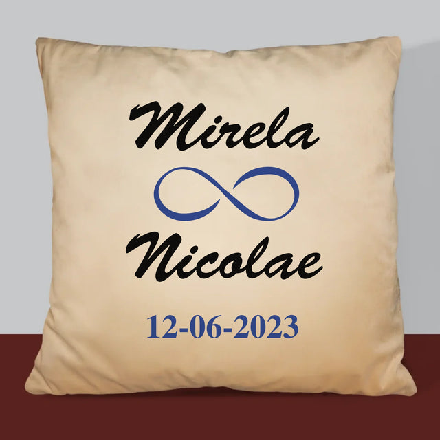 Monogramă: Nume Infinit - Pernă (Cu Fotografie)