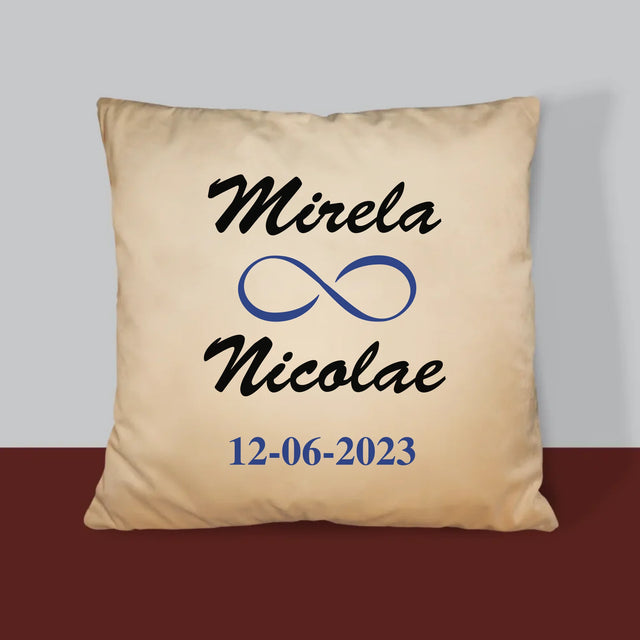 Monogramă: Nume Infinit - Pernă (Cu Fotografie)