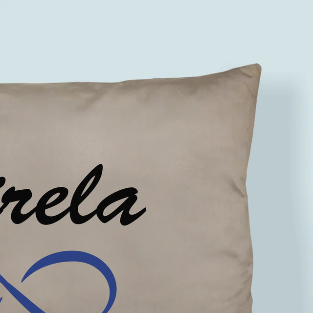 Monogramă: Nume Infinit - Pernă (Cu Fotografie)