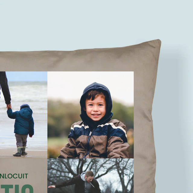 Colaj De Fotografii: Tată De Neînlocuit - Pernă (Cu Fotografie)