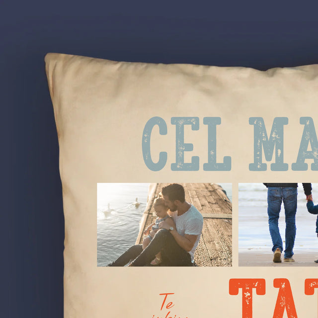 Colaj De Fotografii: Cel Mai Bun Tată Din Lume Fotografii - Pernă (Cu Fotografie)