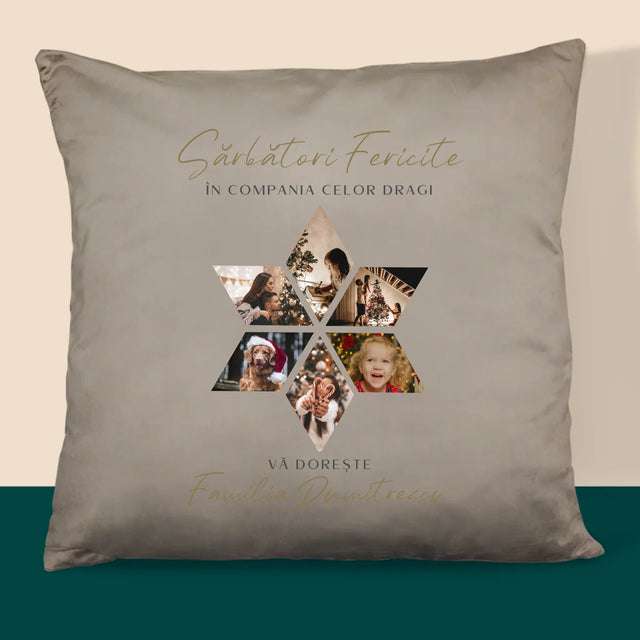 Colaj De Fotografii: Sărbători Frumoase Steaua - Pernă (Cu Fotografie)