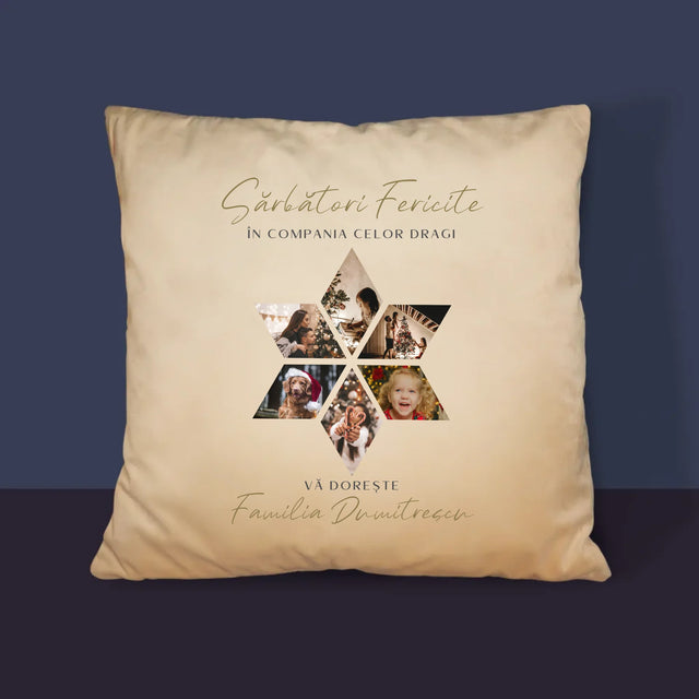 Colaj De Fotografii: Sărbători Frumoase Steaua - Pernă (Cu Fotografie)