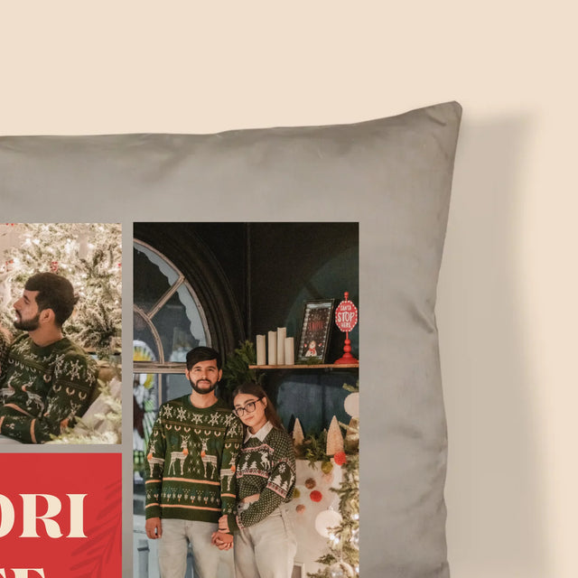 Colaj De Fotografii: Fotografii De Sărbători - Pernă (Cu Fotografie)