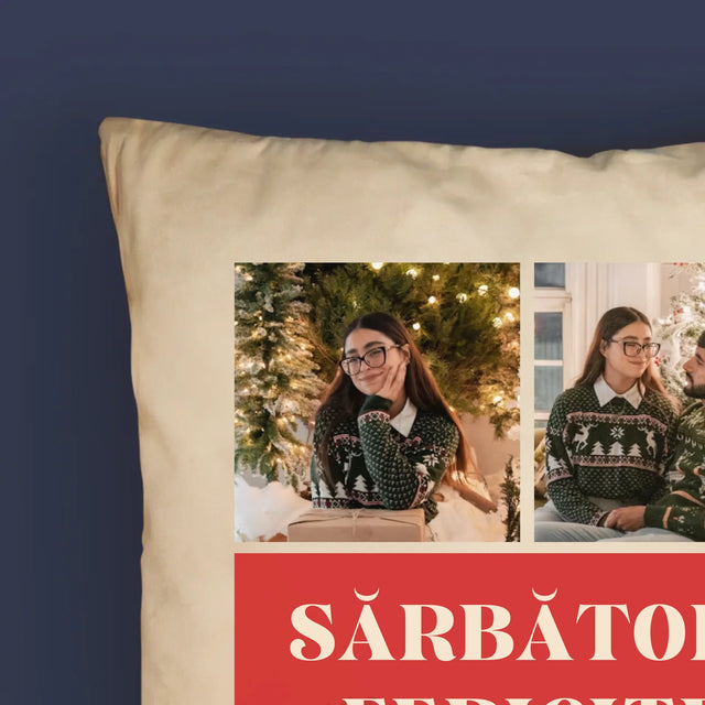 Colaj De Fotografii: Fotografii De Sărbători - Pernă (Cu Fotografie)