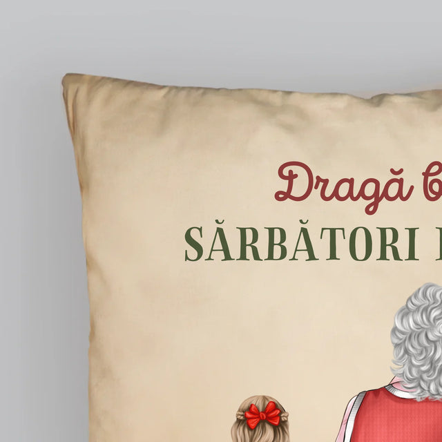 Creator De Personaj: Bunico, Sărbători Fericite - Pernă (Cu Fotografie)